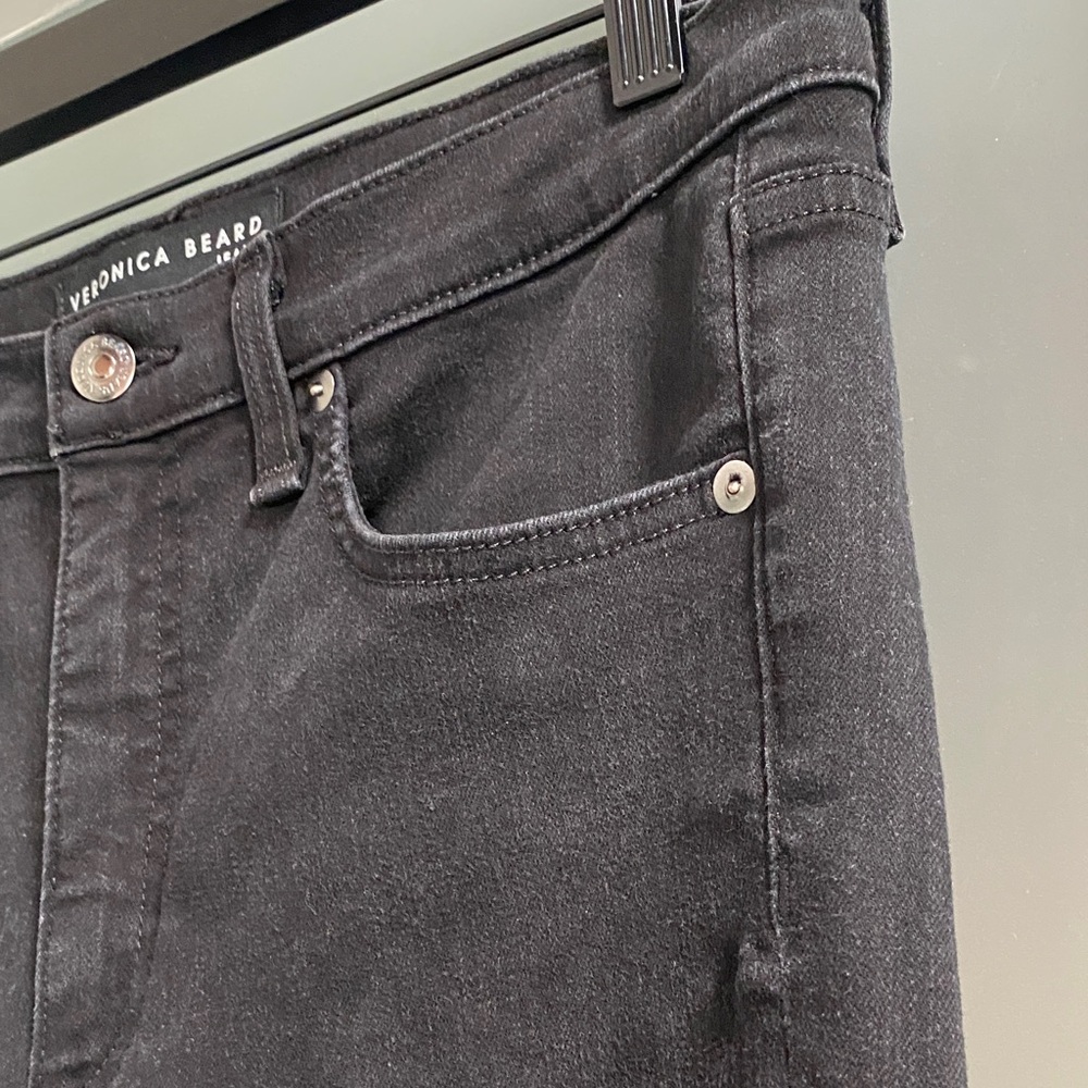 Veronica Beard Beverly Black Flare Jeans - Picture 12 of 16